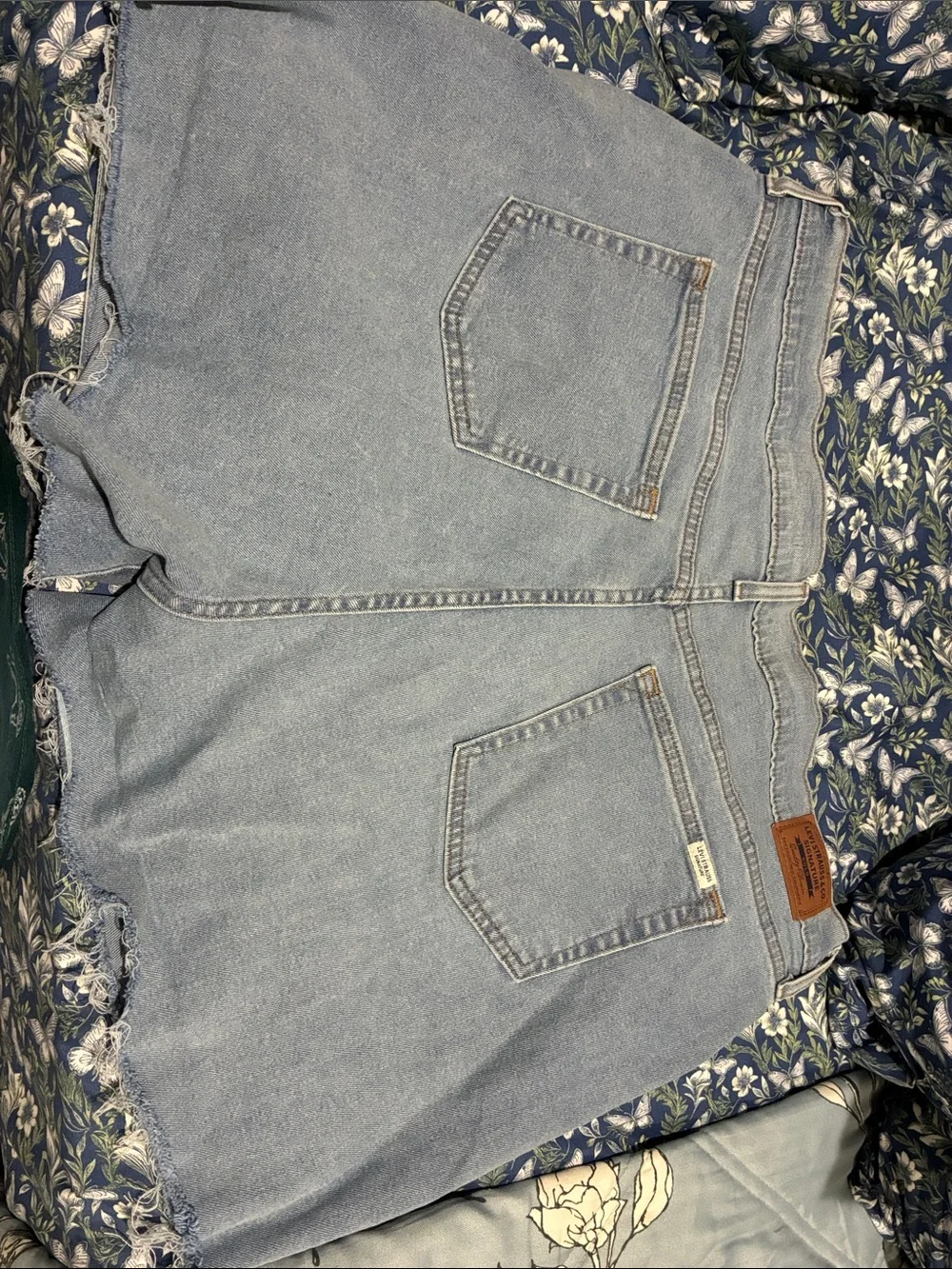Levi's light blue denim shorts
